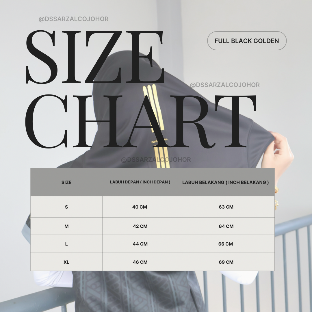 FULL BLACK GOLDEN SPORT JERSEY HEEJAB