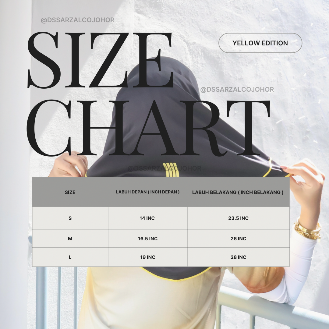 ALL BLACK YELLOW SPORT JERSEY HEEJAB