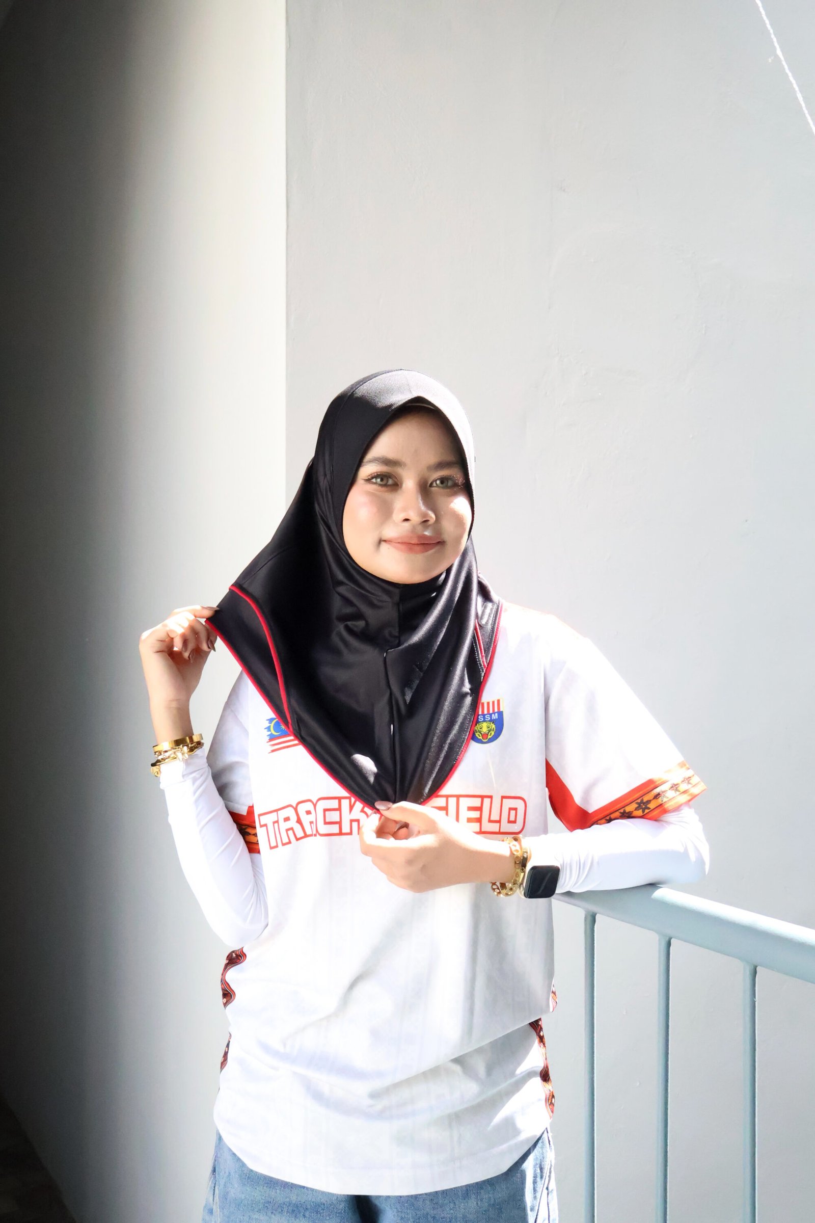 ALL BLACK RED  SPORT JERSEY HEEJAB