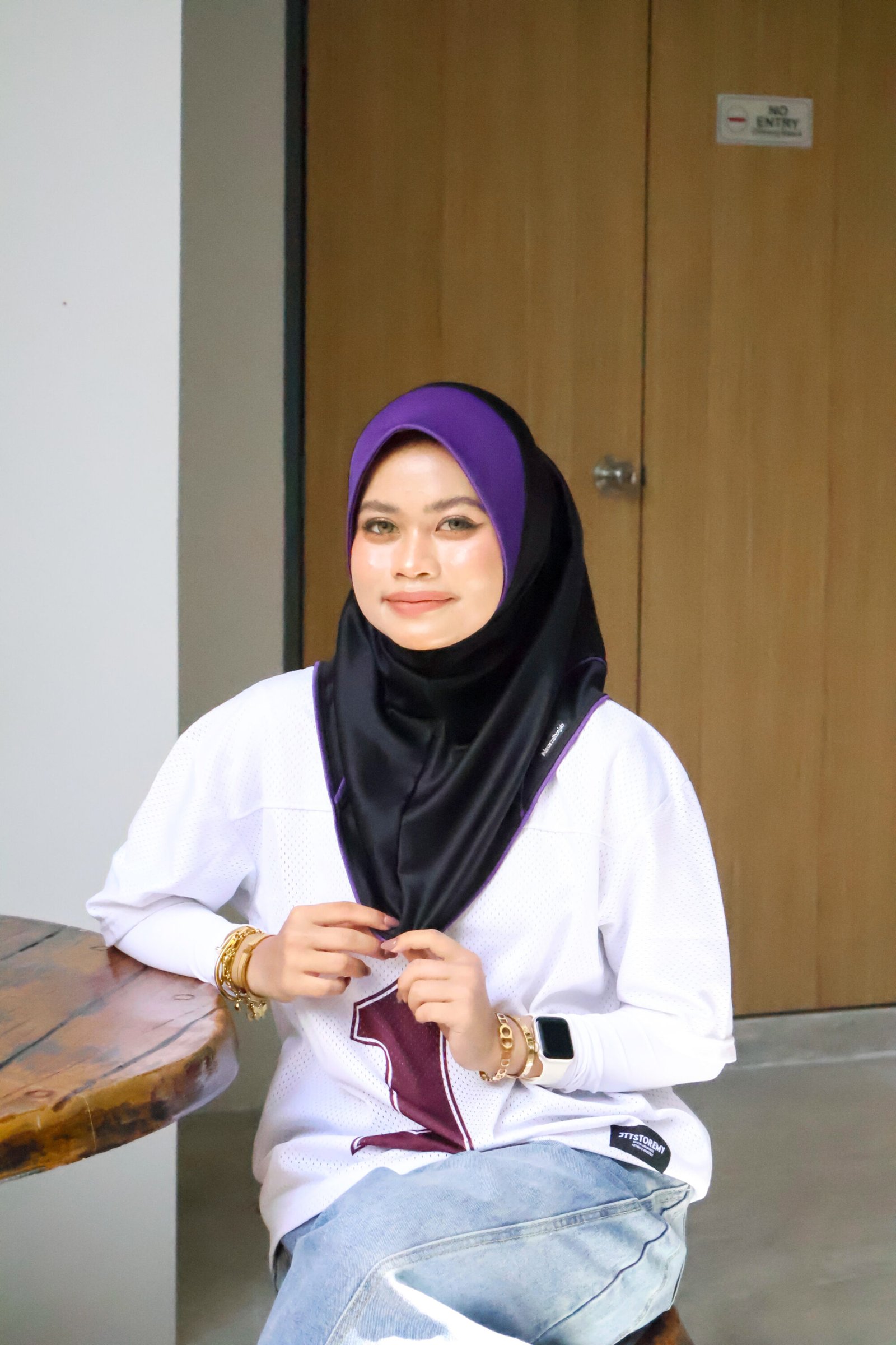 BLACK PURPLE SPORT JERSEY HEEJAB