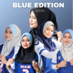 ALL BLACK BLUE SPORT JERSEY HEEJAB