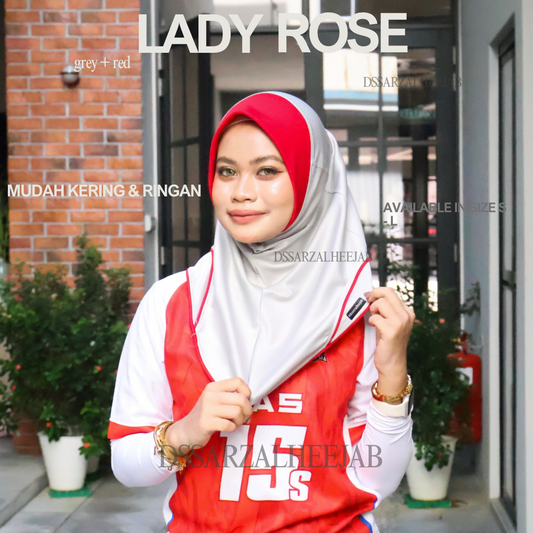 GREY RED SPORT JERSEY HEEJAB