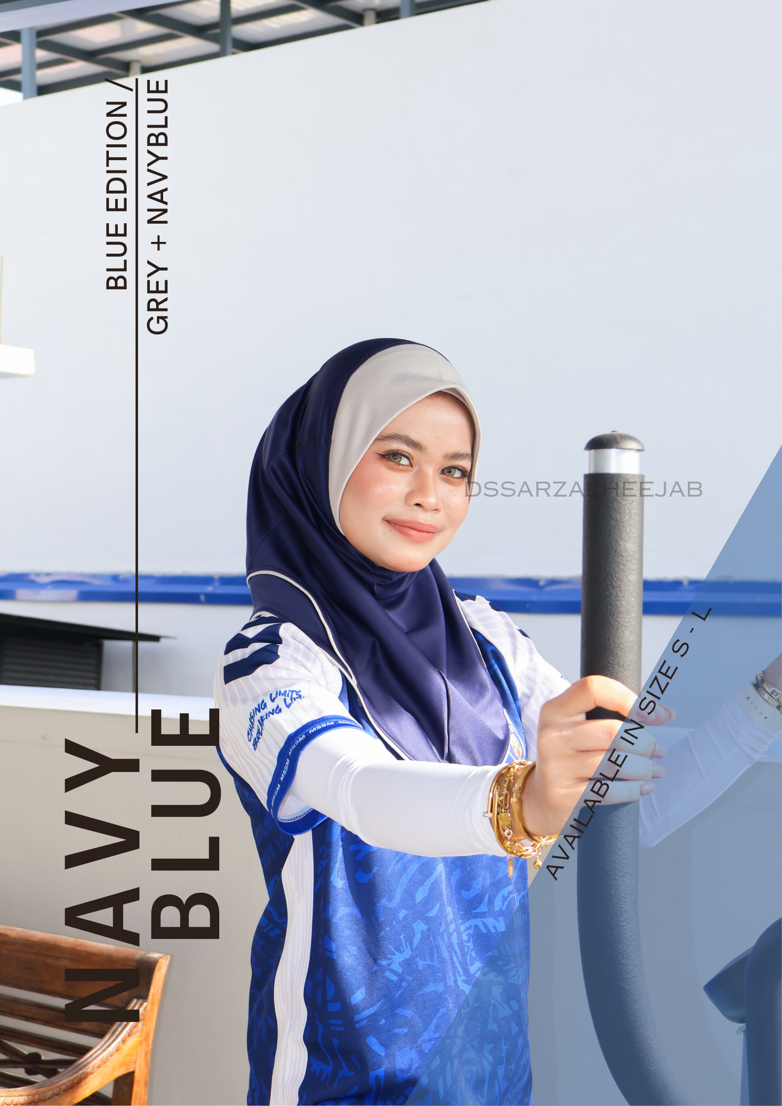 NAVY BLUE SPORT JERSEY HEEJAB