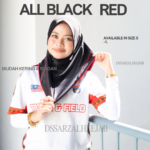 ALL BLACK RED  SPORT JERSEY HEEJAB