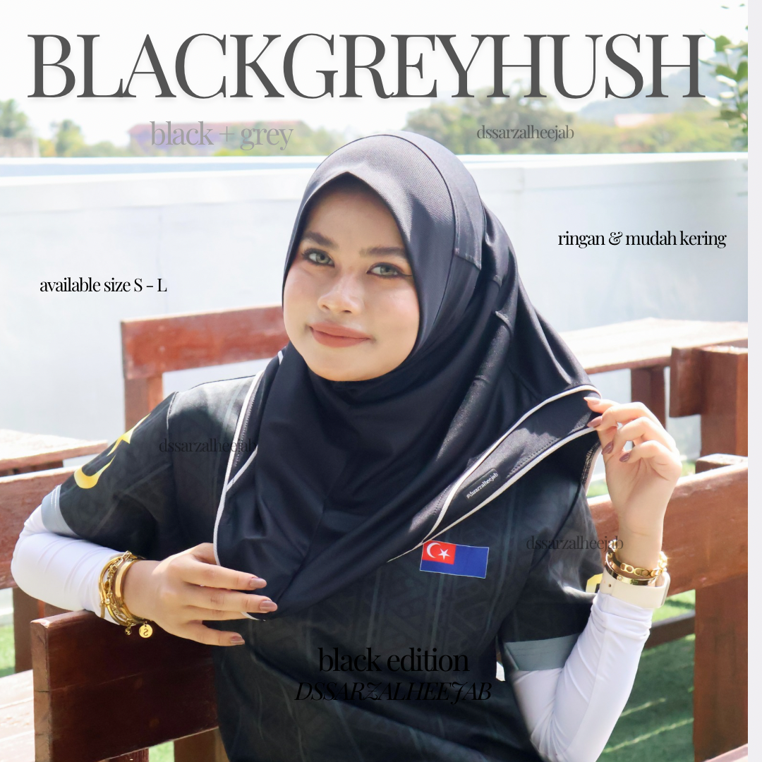 BLACK GRAYHUSH SPORT JERSEY HEEJAB