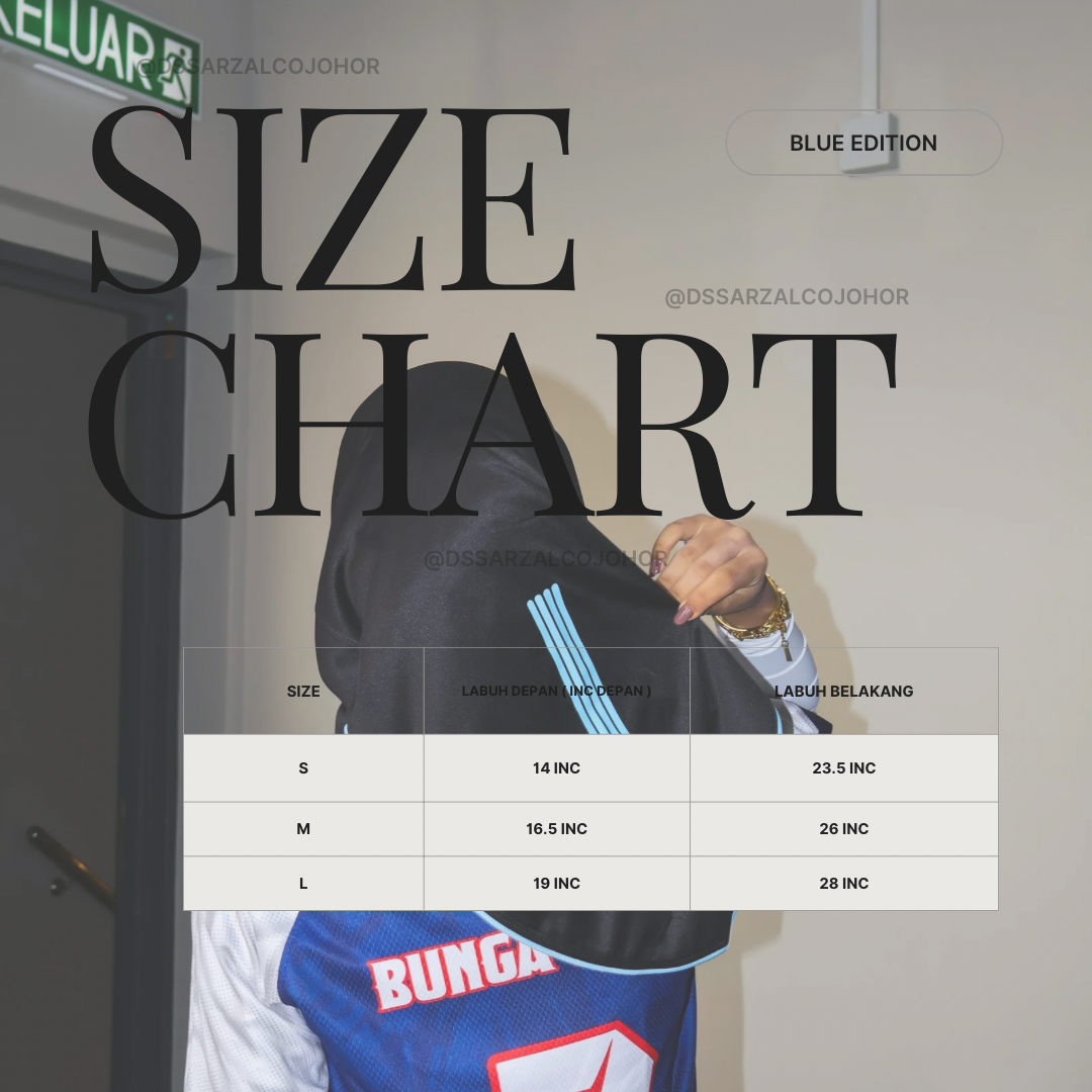 BLACK BLUE SPORT JERSEY HEEJAB BY