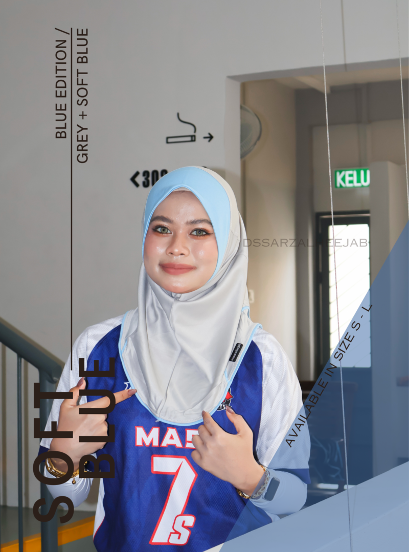 SOFT BLUE SPORT JERSEY HEEJAB
